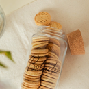 Kit Cantinho do Café - Café, Açúcar e Biscoitos | 3 potes de Vidro 810ml com Tampa Rolha + Adesivos