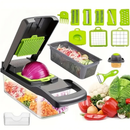 Cortador Multifuncional de Legumes - Aço Inox 16 em 1 Fatiador Cortador Ralador De Legumes Verduras Frutas Alimentos