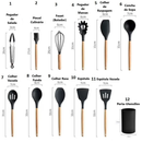 Jogo Completo de Utensílios de Cozinha de Silicone Itens Essenciais para sua Casa KIT C/12