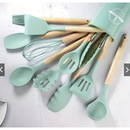 Jogo Completo de Utensílios de Cozinha de Silicone Itens Essenciais para sua Casa KIT C/12