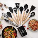 Jogo Completo de Utensílios de Cozinha de Silicone Itens Essenciais para sua Casa KIT C/12
