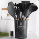 Jogo Completo de Utensílios de Cozinha de Silicone Itens Essenciais para sua Casa KIT C/12