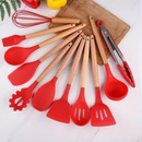 Jogo Completo de Utensílios de Cozinha de Silicone Itens Essenciais para sua Casa KIT C/12